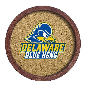 Delaware Blue Hens: Logo - "Faux" Barrel Top Cork Note Board, FNB-NCDELA-632-02A