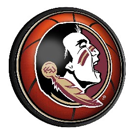 Florida State Seminoles: Basketball - Round Slimline Lighted Wall Sign, NCFSSM-130-11