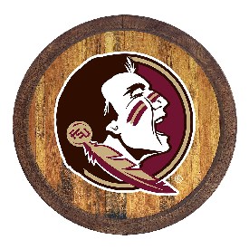 Florida State Seminoles: "Faux" Barrel Top Sign, NCFSSM-240-01