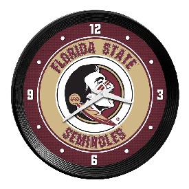 Florida State Seminoles: Ribbed Frame Wall Clock, NCFSSM-530-01