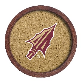 Florida State Seminoles: Arrowhead - "Faux" Barrel Framed Cork Board, FNB-NCFSSM-632-02A Florida State Seminoles: Arrowhead - "Faux" Barrel Framed Cork Board, FNB-NCFSSM-632-02A