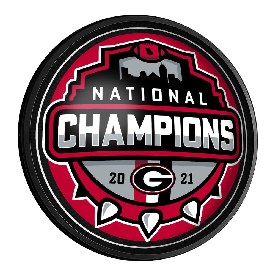 Georgia Bulldogs: National Champions - Round Slimline Lighted Wall Sign, NCGEOR-130-99