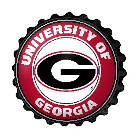 Georgia Bulldogs: Bottle Cap Wall Sign, FNB-NCGEOR-210-01A