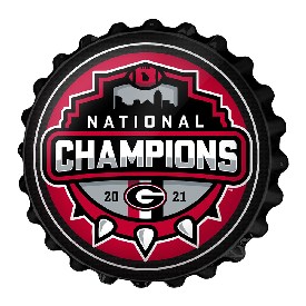 Georgia Bulldogs: National Champions - Bottle Cap Wall Sign, FNB-NCGEOR-210-99A Georgia Bulldogs: National Champions - Bottle Cap Wall Sign, FNB-NCGEOR-210-99A