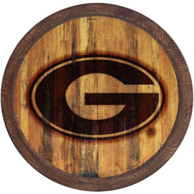 Georgia Bulldogs: Branded "Faux" Barrel Top Sign, NCGEOR-240-02