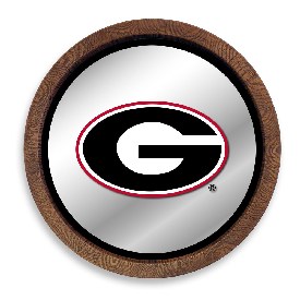 Georgia Bulldogs: "Faux" Barrel Top Mirrored Wall Sign, FNB-NCGEOR-245-01A Georgia Bulldogs: "Faux" Barrel Top Mirrored Wall Sign, FNB-NCGEOR-245-01A