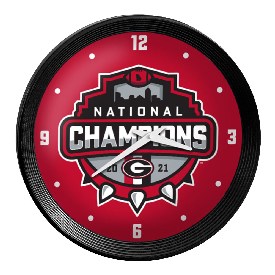 Georgia Bulldogs: National Champions - Ribbed Frame Wall Clock, FNB-NCGEOR-530-99A Georgia Bulldogs: National Champions - Ribbed Frame Wall Clock, FNB-NCGEOR-530-99A