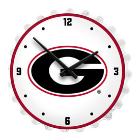 Georgia Bulldogs: Bottle Cap Lighted Wall Clock, NCGEOR-545-01