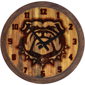 Georgia Bulldogs: Uga - Branded "Faux" Barrel Top Wall Clock, NCGEOR-560-05