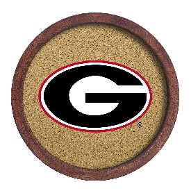 Georgia Bulldogs: "Faux" Barrel Framed Cork Board, FNB-NCGEOR-632-01A Georgia Bulldogs: "Faux" Barrel Framed Cork Board, FNB-NCGEOR-632-01A