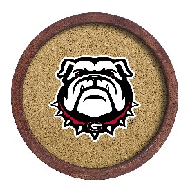 Georgia Bulldogs: Mascot - "Faux" Barrel Framed Cork Board, FNB-NCGEOR-632-02A Georgia Bulldogs: Mascot - "Faux" Barrel Framed Cork Board, FNB-NCGEOR-632-02A