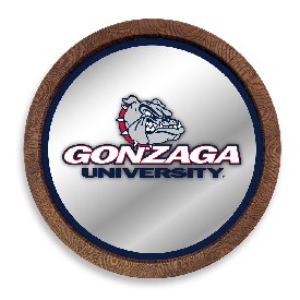 Gonzaga Bulldogs: "Faux" Barrel Top Mirrored Wall Sign, FNB-NCGONZ-245-01A Gonzaga Bulldogs: "Faux" Barrel Top Mirrored Wall Sign, FNB-NCGONZ-245-01A