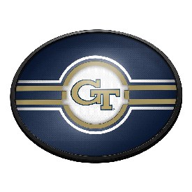 Georgia Tech Yellow Jackets: Oval Slimline Lighted Wall Sign, NCGTYJ-140-01