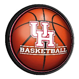 Houston Cougars: Basketball - Round Slimline Lighted Wall Sign, NCHOUS-130-11