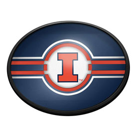 Illinois Fighting Illini: Oval Slimline Lighted Wall Sign, FNB-NCILLI-140-01A Illinois Fighting Illini: Oval Slimline Lighted Wall Sign, FNB-NCILLI-140-01A