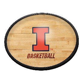 Illinois Fighting Illini: Hardwood - Oval Slimline Lighted Wall Sign, NCILLI-140-12