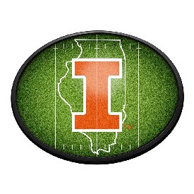 Illinois Fighting Illini: On the 50 - Oval Slimline Lighted Wall Sign, NCILLI-140-22