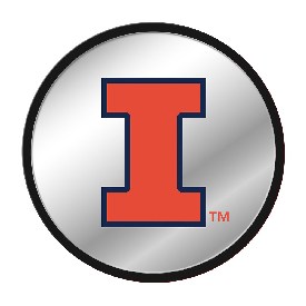 Illinois Fighting Illini: Modern Disc Mirrored Wall Sign, NCILLI-235-01