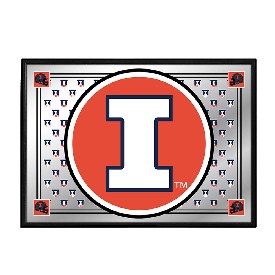 Illinois Fighting Illini: Team Spirit - Framed Mirrored Wall Sign, FNB-NCILLI-265-02A Illinois Fighting Illini: Team Spirit - Framed Mirrored Wall Sign, FNB-NCILLI-265-02A