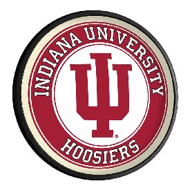 Indiana Hoosiers: Round Slimline Lighted Wall Sign, NCINDH-130-01