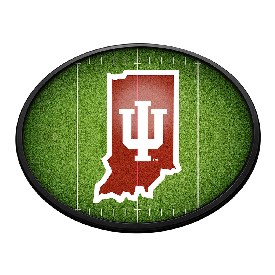 Indiana Hoosiers: On the 50 - Oval Slimline Lighted Wall Sign, NCINDH-140-22