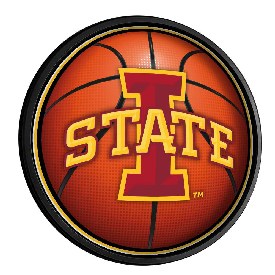 Iowa State Cyclones: Basketball - Round Slimline Lighted Wall Sign, NCIOST-130-11