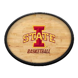 Iowa State Cyclones: Hardwood - Oval Slimline Lighted Wall Sign, NCIOST-140-12