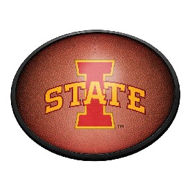 Iowa State Cyclones: Pigskin - Oval Slimline Lighted Wall Sign, NCIOST-140-21