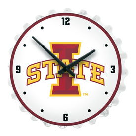 Iowa State Cyclones: Bottle Cap Lighted Wall Clock, NCIOST-545-01