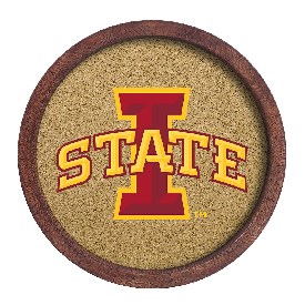 Iowa State Cyclones: "Faux" Barrel Framed Cork Board, FNB-NCIOST-632-01A Iowa State Cyclones: "Faux" Barrel Framed Cork Board, FNB-NCIOST-632-01A