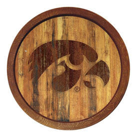 Iowa Hawkeyes: Branded Round "Faux" Barrel Top Sign, NCIOWA-240-01