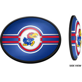 Kansas Jayhawks: Oval Slimline Lighted Wall Sign, FNB-NCKANS-140-01A Kansas Jayhawks: Oval Slimline Lighted Wall Sign, FNB-NCKANS-140-01A