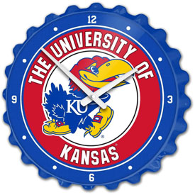 Kansas Jayhawks: Bottle Cap Wall Clock, NCKANS-540-01