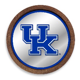 Kentucky Wildcats: "Faux" Barrel Top Mirrored Wall Sign, NCKWLD-245-01
