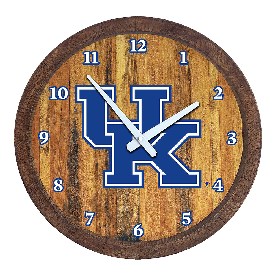 Kentucky Wildcats: Faux Barrel Top Wall Clock, NCKWLD-560-01