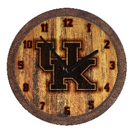 Kentucky Wildcats: Branded "Faux" Barrel Top Wall Clock, NCKWLD-560-02