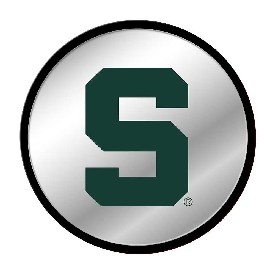 Michigan State Spartans: Modern Disc Mirrored Wall Sign, NCMIST-235-02