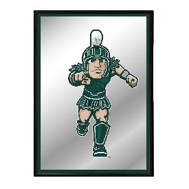 Michigan State Spartans: Sparty - Framed Mirrored Wall Sign, NCMIST-275-01