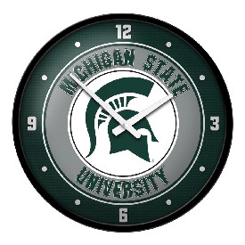 Michigan State Spartans: Modern Disc Wall Clock, FNB-NCMIST-510-01A Michigan State Spartans: Modern Disc Wall Clock, FNB-NCMIST-510-01A