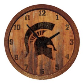 MSU - Michigan State Spartans 20" Barrel Team Logo Wall Clock, FNB-NCMIST-560 MSU - Michigan State Spartans 20" Barrel Team Logo Wall Clock, FNB-NCMIST-560