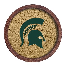 Michigan State Spartans: "Faux" Barrel Framed Cork Board, FNB-NCMIST-632-02A Michigan State Spartans: "Faux" Barrel Framed Cork Board, FNB-NCMIST-632-02A