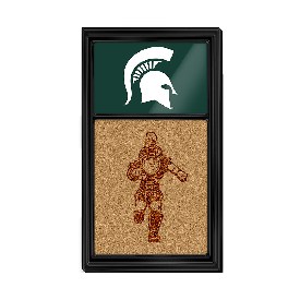 Michigan State Spartans: Dual Logo, Sparty - Cork Note Board, FNB-NCMIST-640-02A Michigan State Spartans: Dual Logo, Sparty - Cork Note Board, FNB-NCMIST-640-02A