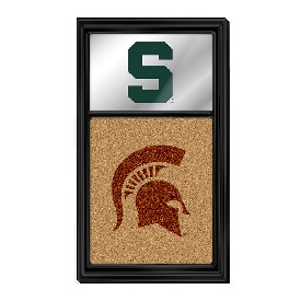 Michigan State Spartans: Dual Logo - Mirrored Cork Note Board, NCMIST-645-04