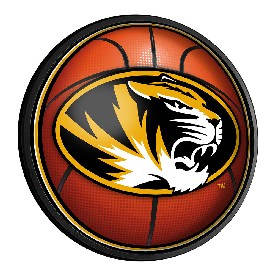 Missouri Tigers: Basketball - Round Slimline Lighted Wall Sign, NCMISU-130-11