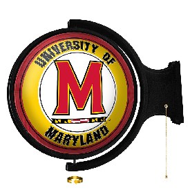 Maryland Terrapins: Original Round Lighted Rotating Wall Sign, NCMRYT-115-01