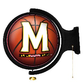 Maryland Terrapins: Basketball - Original Round Rotating Lighted Wall Sign, NCMRYT-115-11