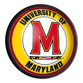 Maryland Terrapins: Round Slimline Lighted Wall Sign, NCMRYT-130-01