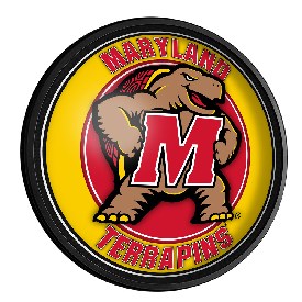 Maryland Terripans: Mascot - Round Slimline Lighted Wall Sign, NCMRYT-130-02