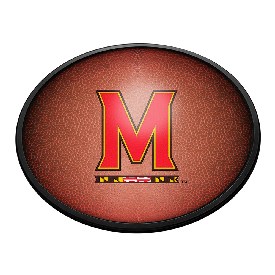 Maryland Terrapins: Pigskin - Oval Slimline Lighted Wall Sign, NCMRYT-140-21