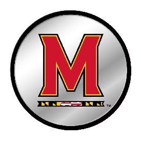 Maryland Terrapins: Modern Disc Mirrored Wall Sign, NCMRYT-235-01